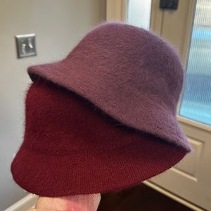 Angora Wool Blend Women Bucket Hats Soft - set of 2